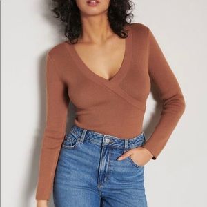 Wrap sweater bodysuit